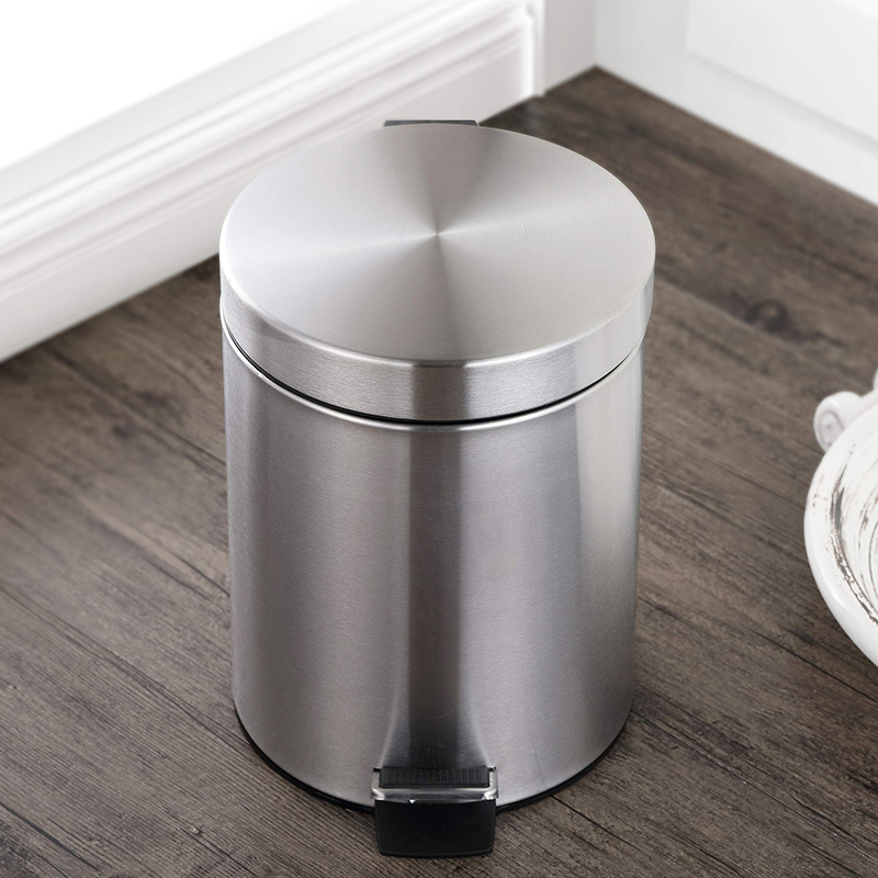 2022 Hot Sale Restaurant Hotel Stainless Steel Waste Bin Food Step Trash Can