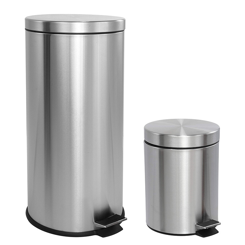 2022 Hot Sale Restaurant Hotel Stainless Steel Waste Bin Food Step Trash Can