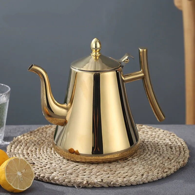 Arabic tea pot stainless steel tea kettle with infuser coffee pot