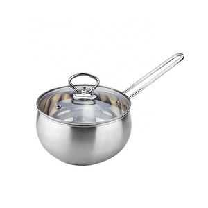 Factory manufacturer cooking pot cookware set deep stainless steel soup pot with single handle