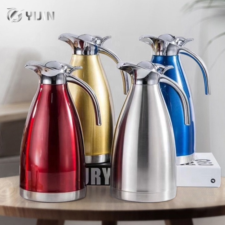 Vacuum insulation thermos water Kettle tea pitcher  keep cold and warm stainless steel coffee pot