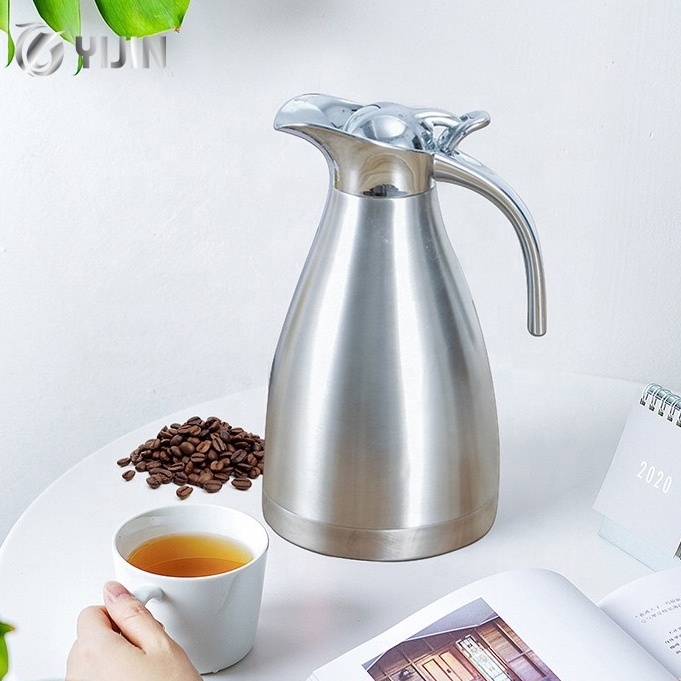 Vacuum insulation thermos water Kettle tea pitcher  keep cold and warm stainless steel coffee pot