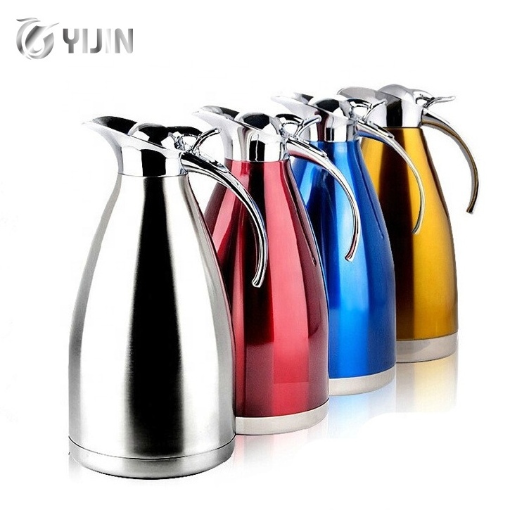 Vacuum insulation thermos water Kettle tea pitcher  keep cold and warm stainless steel coffee pot