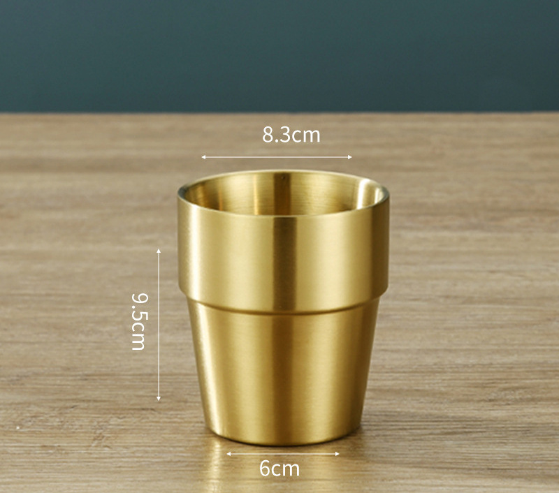 SUS304 Metal Double Wall Wine Cups Drinkware Stainless Steel Drinking Beer Coffee Pint Cup Camping Cups