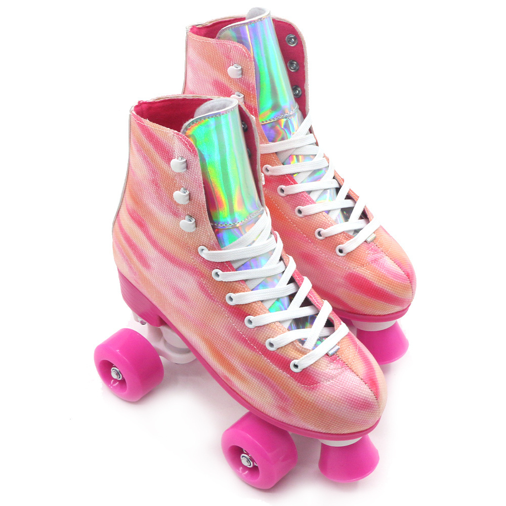 Sport Roller Skates Shoes 4 Four Wheels Kick Roller Shoes For Kids Deformation Kids Kick 4 Wheel Roller Skates Shoes