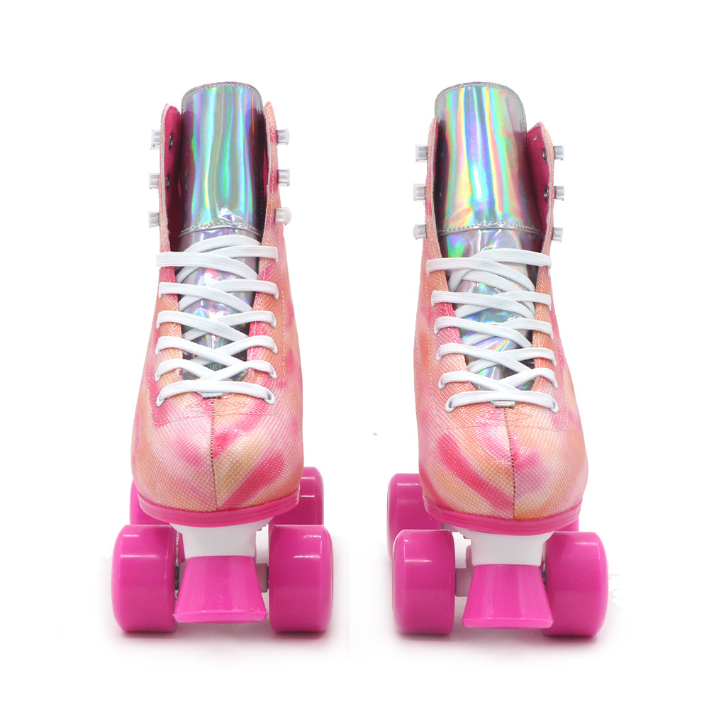 Sport Roller Skates Shoes 4 Four Wheels Kick Roller Shoes For Kids Deformation Kids Kick 4 Wheel Roller Skates Shoes