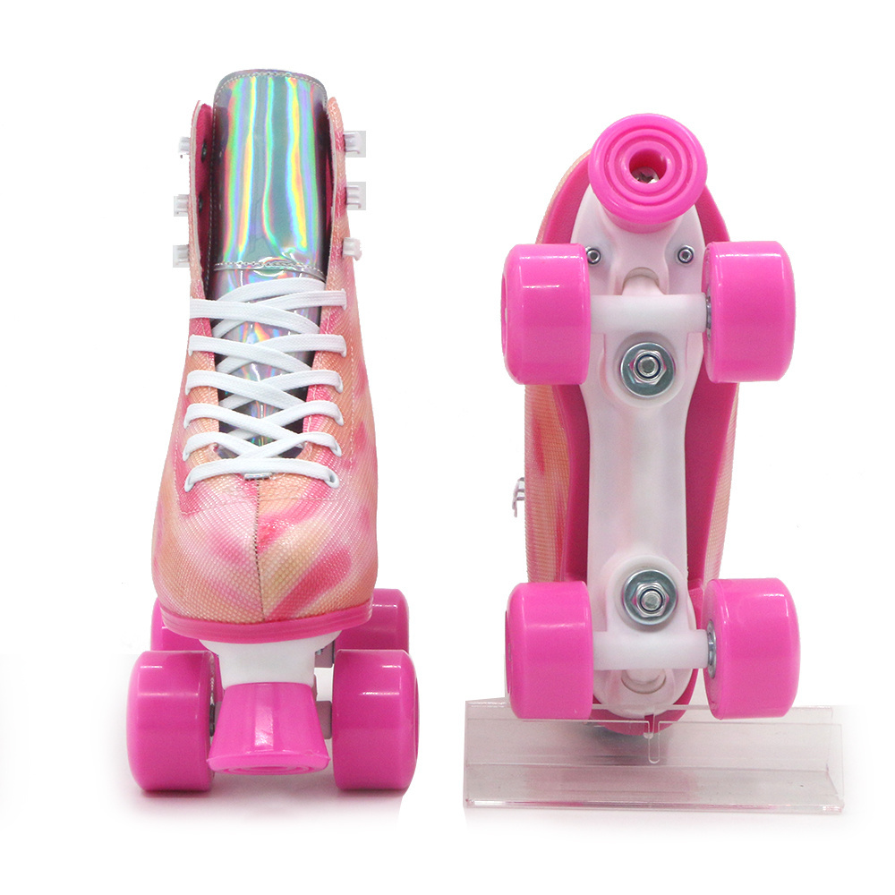 Sport Roller Skates Shoes 4 Four Wheels Kick Roller Shoes For Kids Deformation Kids Kick 4 Wheel Roller Skates Shoes