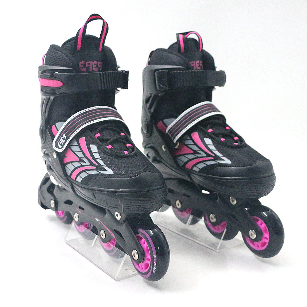 Wholesale Yijiu PR-22GS2-Pink Hot Selling Adjustable Inline Skate For Kids And Roller Skates Shoes For Adult