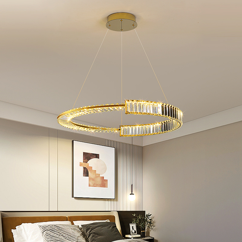 Chandelier for Living Kitchen Hotel Round Adjustable Height Flush Mount Ceiling Light for Living Room Bedroom Entryway