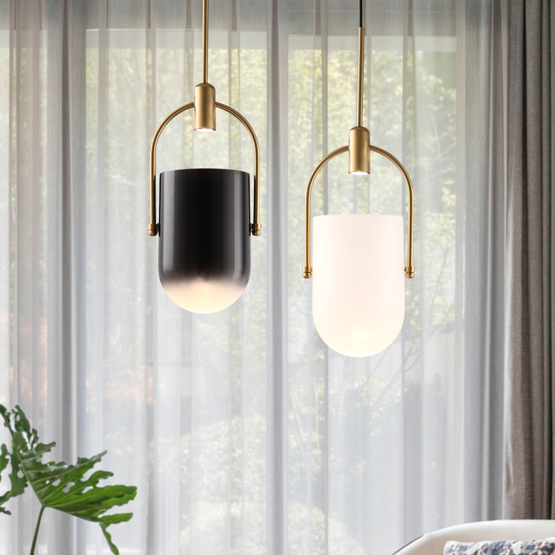 Modern Pendant Lights Nordic Creative Art Glass Lampshade For Bedside Dining Room Kitchen Island Corridors Hanging Light Fixture