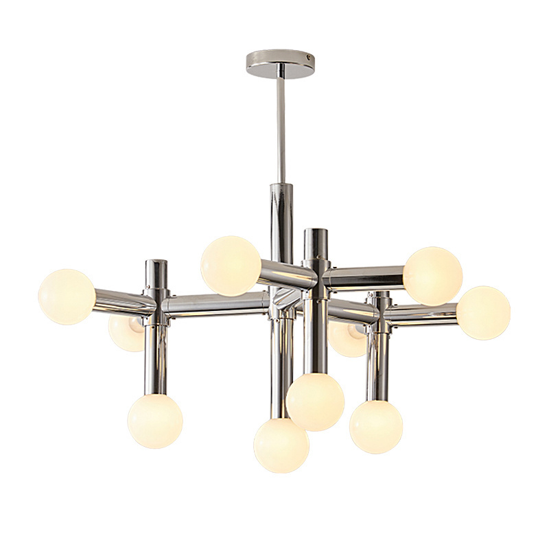 Modern Chandeliers 10-Lights Contemporary Pendant Lighting Height Adjustable Light Fixture for Living Rooms Bedroom Kitchen