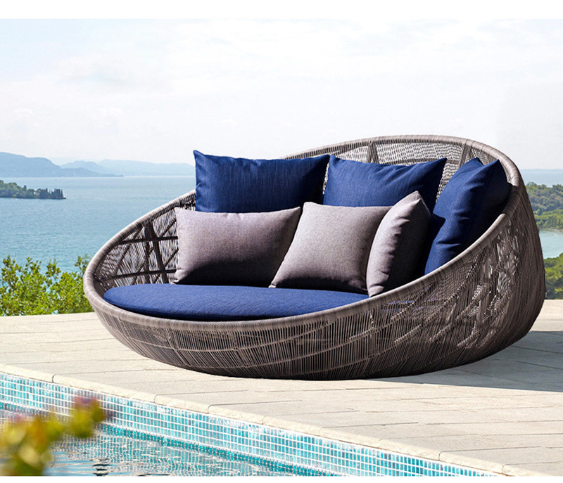 Aluminum sun beds beach loungers chaise ledge lounger in pool chair outdoor round rattan daybed