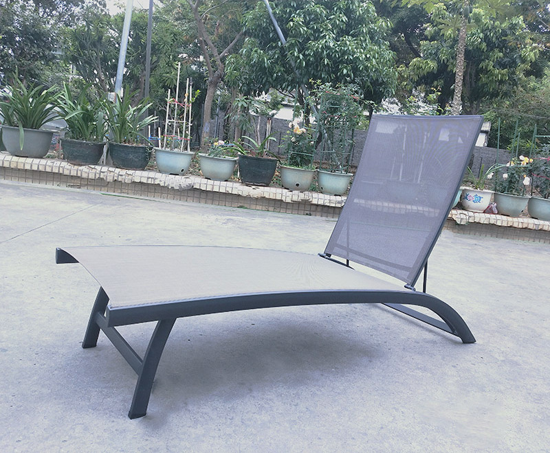 Foshan Manufacturer Hotel Sun Lounger Outdoor Furniture Aluminum Day Bed Swimming Pool Set Chaise Lounge