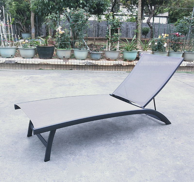 Foshan Manufacturer Hotel Sun Lounger Outdoor Furniture Aluminum Day Bed Swimming Pool Set Chaise Lounge