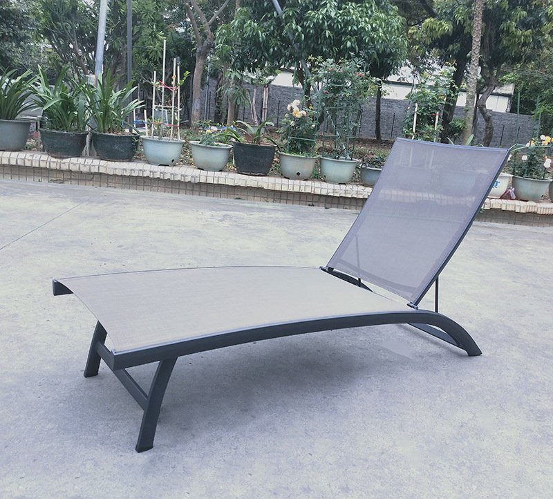 Foshan Manufacturer Hotel Sun Lounger Outdoor Furniture Aluminum Day Bed Swimming Pool Set Chaise Lounge