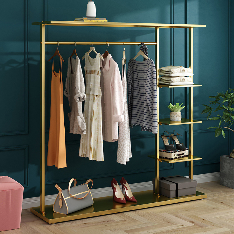 Simple Modern Hangers Bedroom Metal Wardrobe Hot Sale Iron Floor Clothing Hanger Storage Rack