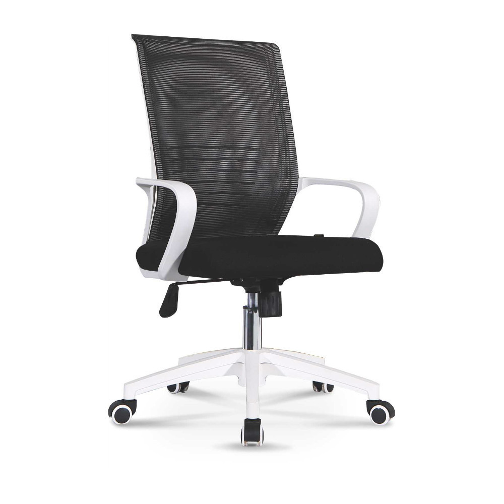 Office Furniture Bow Metal Base No Wheel Office Chair Training Room Meeting Visitor Mesh Chair Ergonomic