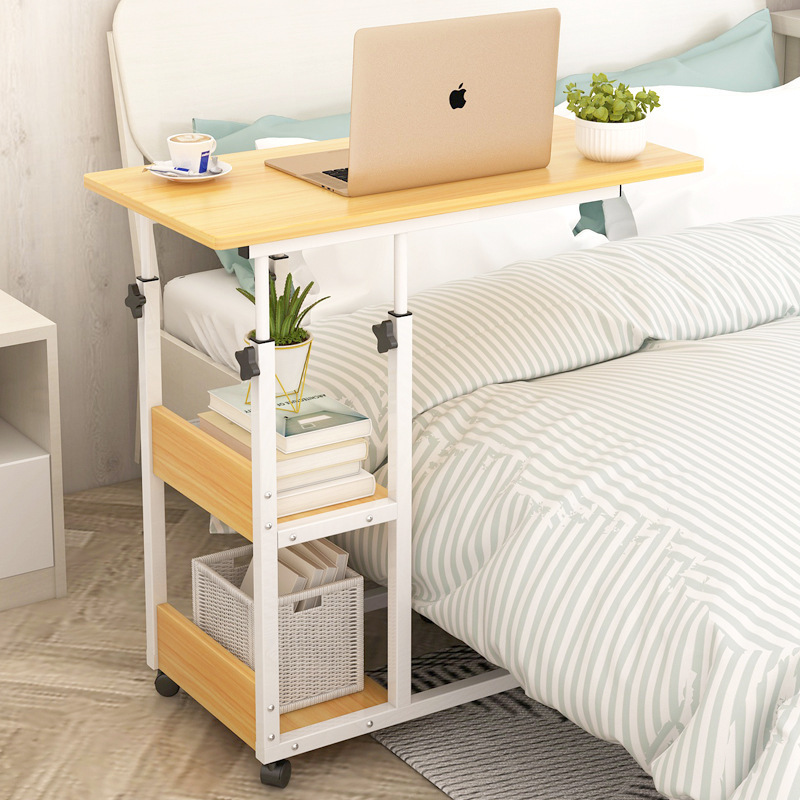 Home Work Wood Bed Laptop Desk Fixed Removable Height Adjust Computer Desk Coffee Breakfast Serving Table