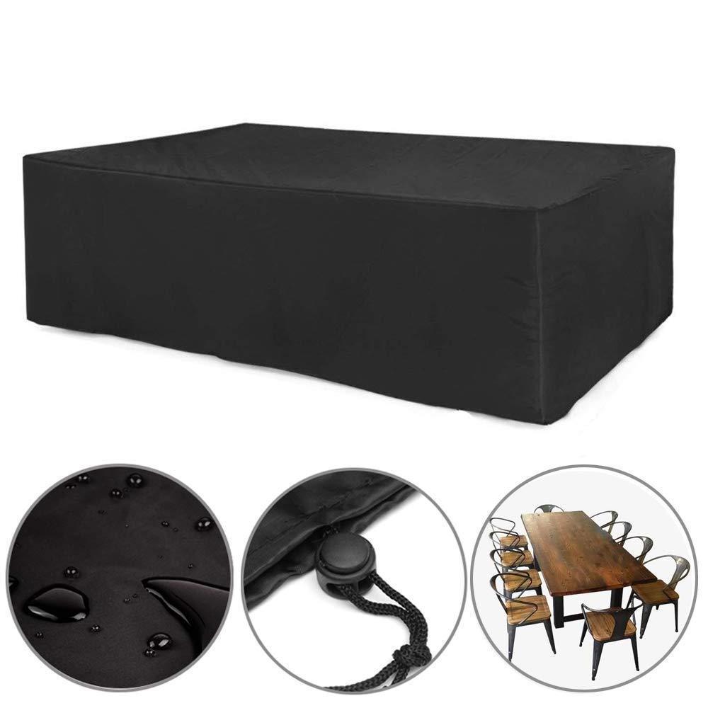 Black Oxford Cloth Furniture Cover Outdoor Garden Yard Waterproof Dust Proof Desk Chair Covers