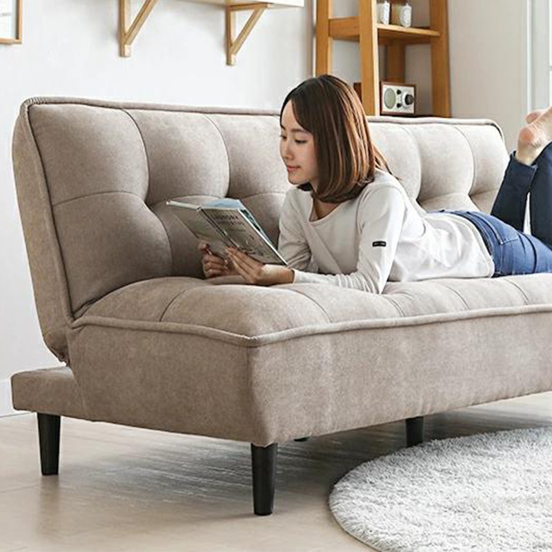 Modern Sofa Bed Three People Seat Folding Small Living Room Lazy Sofa Dual-Purpose Fabric Reclining Sofa