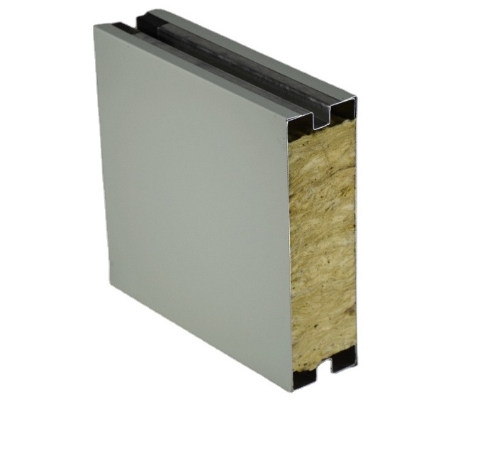 Low Cost Color Steel Sound Proofing Rock Wool Acoustic Wall Panel Mineral Wool Sandwich Panel