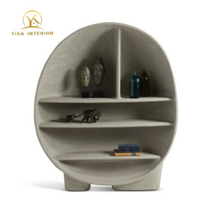 Creativity Modern simple design glass reinforced plastic abstract oval storage shelf villa living room children's bookshelf