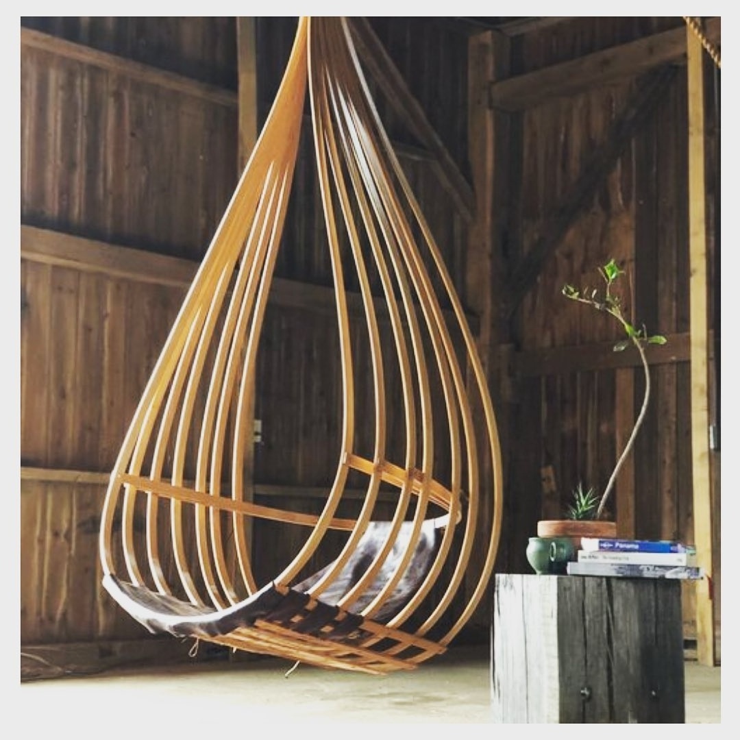 Le Nid Hanging Chair living room bedroom outdoor indoor use swing  bent hickory chair  teardrop-shaped hanging chair