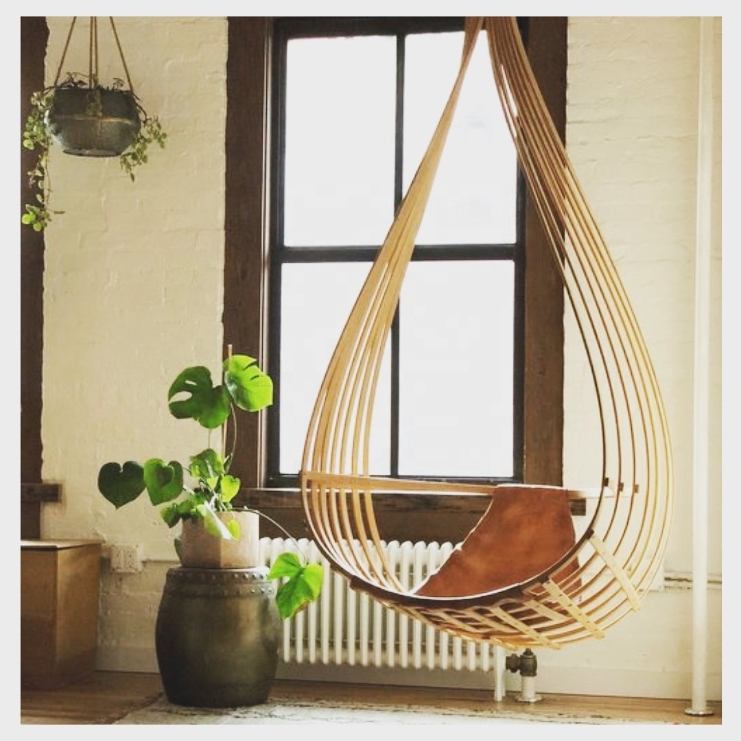 Le Nid Hanging Chair living room bedroom outdoor indoor use swing  bent hickory chair  teardrop-shaped hanging chair