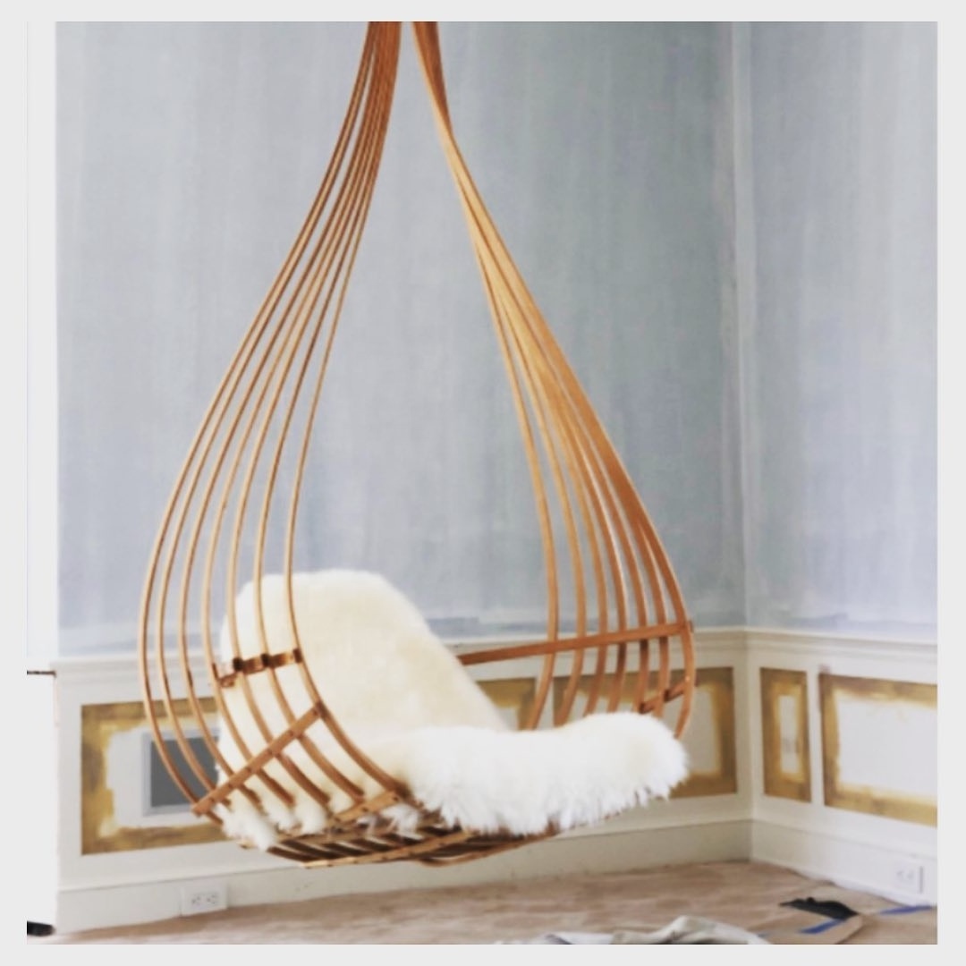 Le Nid Hanging Chair living room bedroom outdoor indoor use swing  bent hickory chair  teardrop-shaped hanging chair