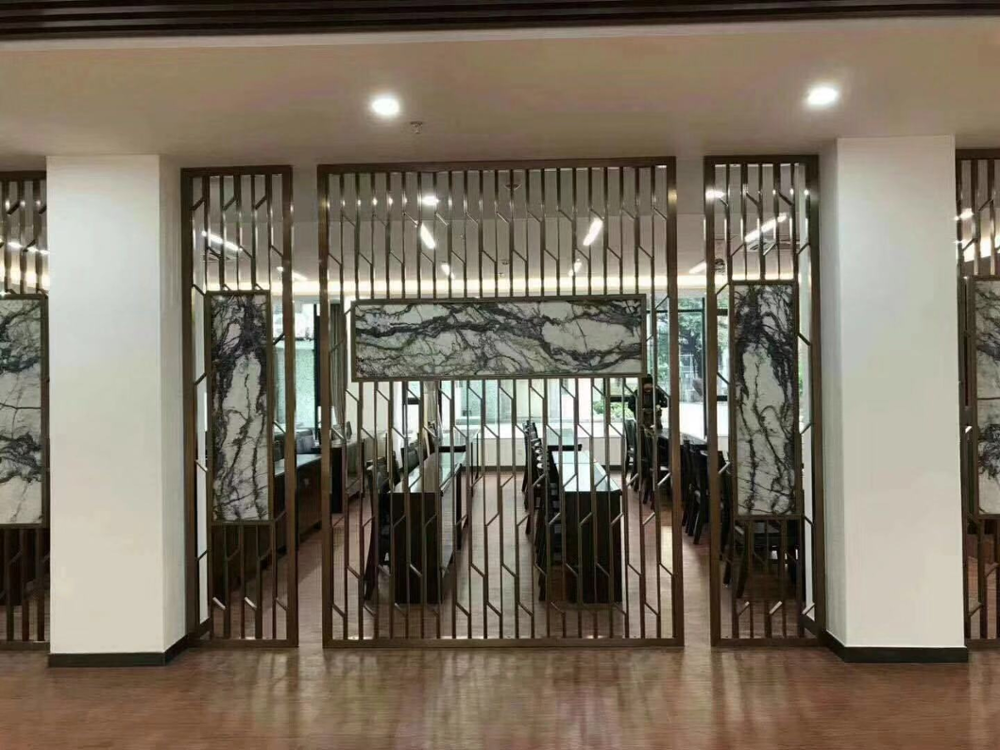 Metal Stainless Steel Screen Interior Room Divider Custom Home Decoration