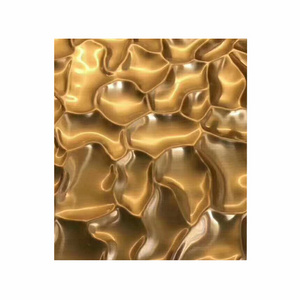 copper coated embossing water ripple stainless steel sheet