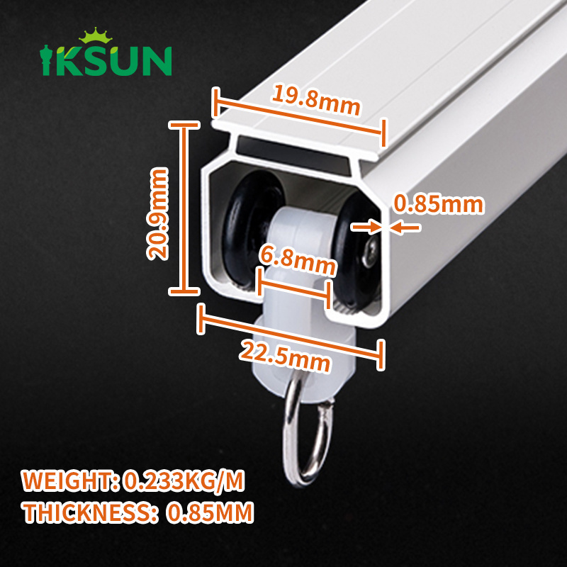 Ceil Track Curtain Aluminum Sliding Windows Curtain Track With Pulley System Curtain Accessories