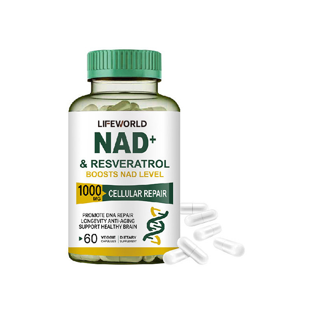 Lifeworld Private Label GMP Nmn Pill Anti-aging NAD Boosting Supplement NAD+ Hard Capsule