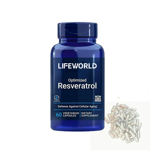 Lifeworld NAD nicotinamide mononucleotide 500mg organic 20% resveratrol grape skin extract powder resveratrol capsules