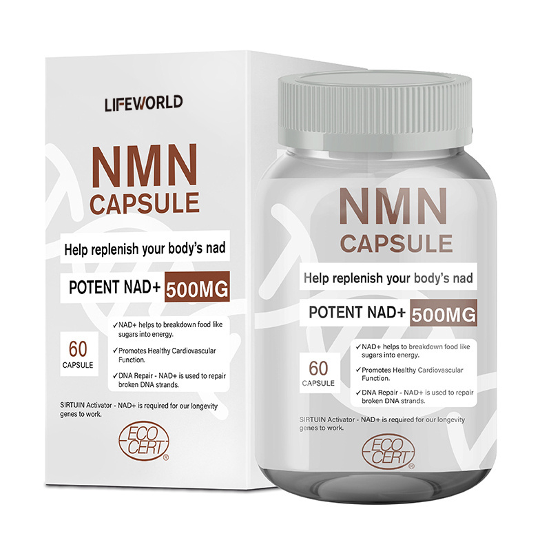 Lifeworld Supplements NMN Nicotinamide Mononucleotide Resveratrol Anti-Aging 500MG NMN Capsule 99% NMN Powder