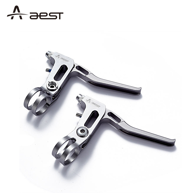 AEST Bike Brake Levers Aluminum Alloy Bicycle Brake Handle Mountain Road MTB/BMX Bike Brake Lever 2.2cm Diameter( A Pair)