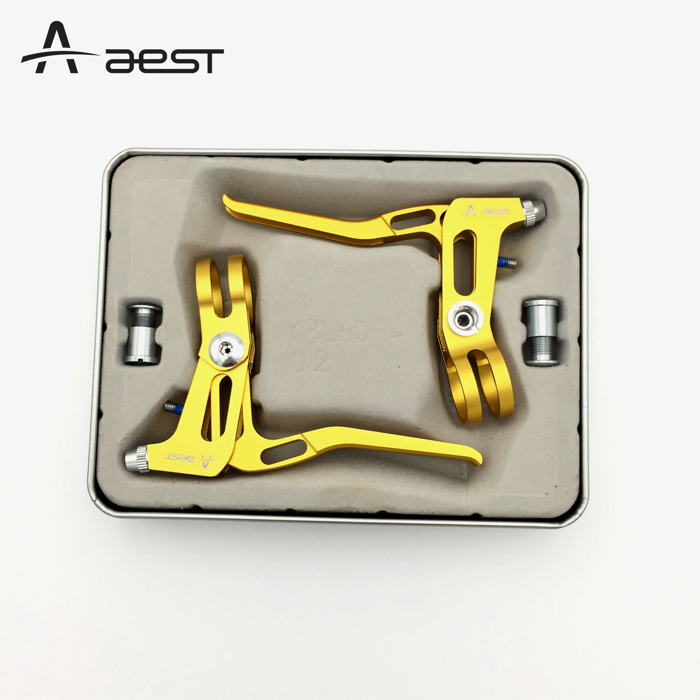 AEST Bike Brake Levers Aluminum Alloy Bicycle Brake Handle Mountain Road MTB/BMX Bike Brake Lever 2.2cm Diameter( A Pair)