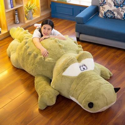 Giant Crocodile Pillow Huge Stuffed Animal Plush Toy Soft Sleeping Bed Cartoon Plushies Big Size Long Cushion Kid Toy