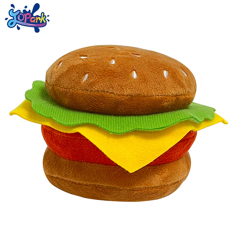 JOPARK Simulation French Fries Toy Hamburger Set Soft Plush Food Toys Stuffed Kids Educational Plushies