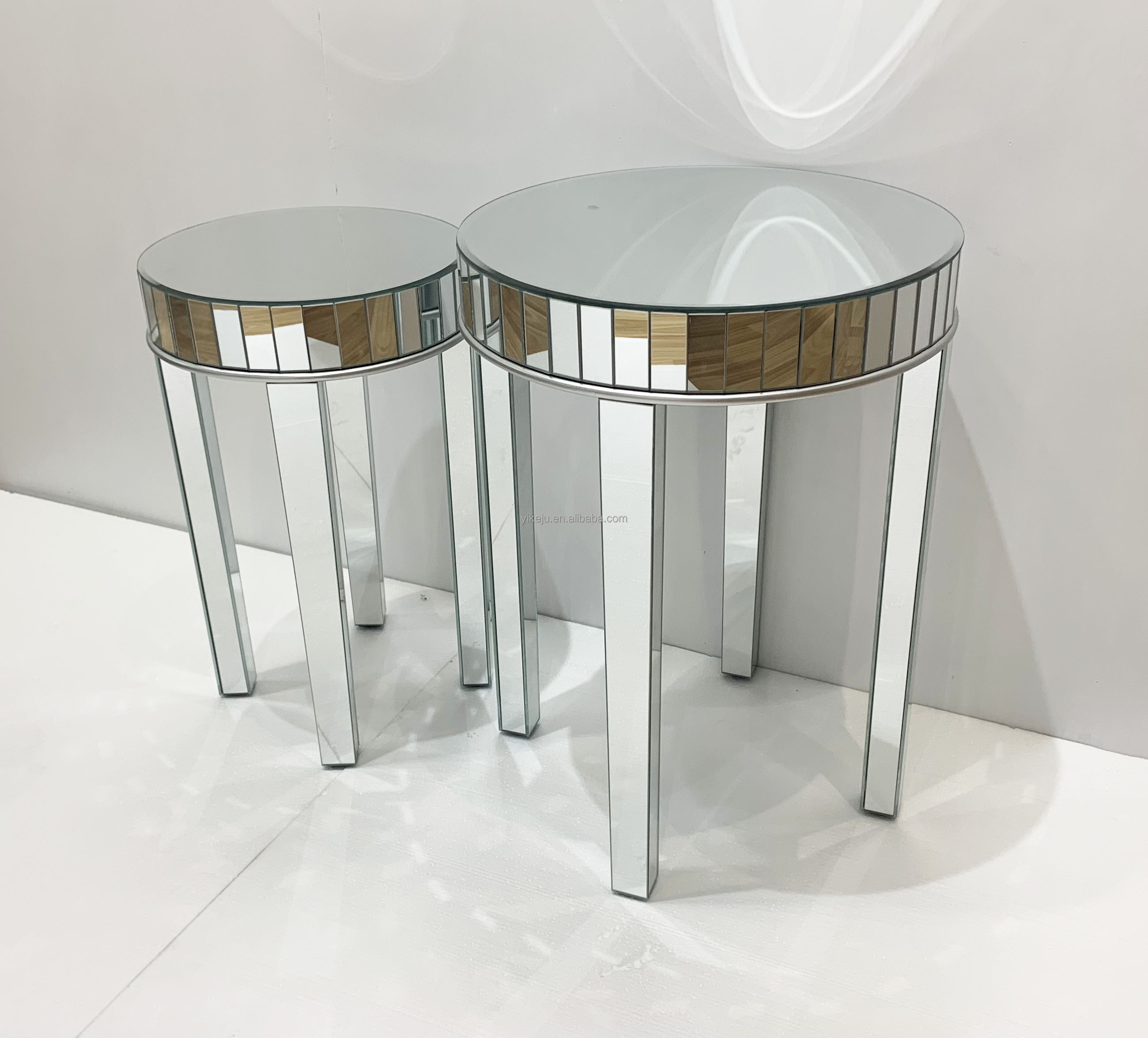 Yiju Luxury Modern Entry Table with mirror S/2 Coffee Table for Living Room Furniture of end table nightstand OEM