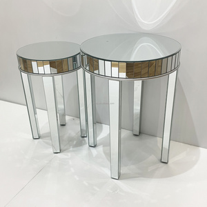 Yiju Luxury Modern Entry Table with mirror S/2 Coffee Table for Living Room Furniture of end table nightstand OEM