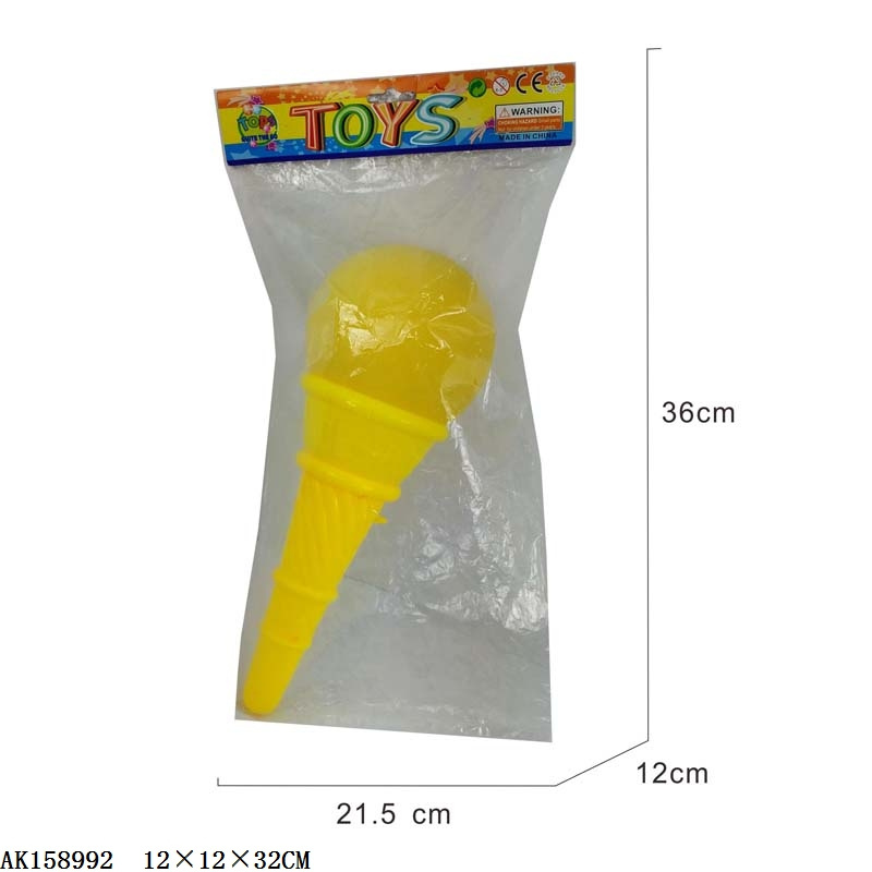 NEW BIG SIZE  32 CM WITH LIGHT  Ice Cream Shaped Shooter Punch Cone Shooter Sponge Ball  Toys FOR KIDS With String