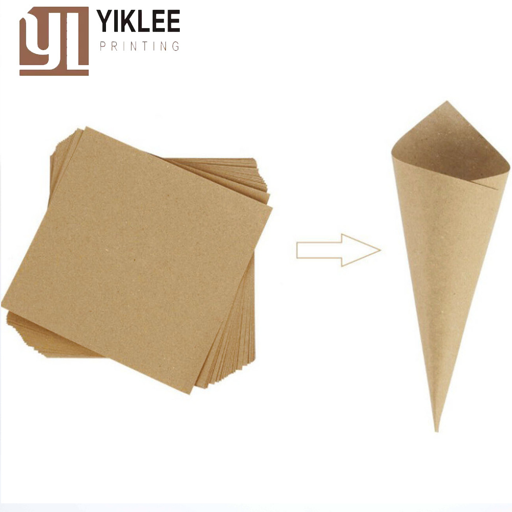 Custom Factory Wholesale Party Supplies Bouquet Petals Candy Bags Boxes Flower Holder Kraft Paper Cones Wedding Confetti Cones