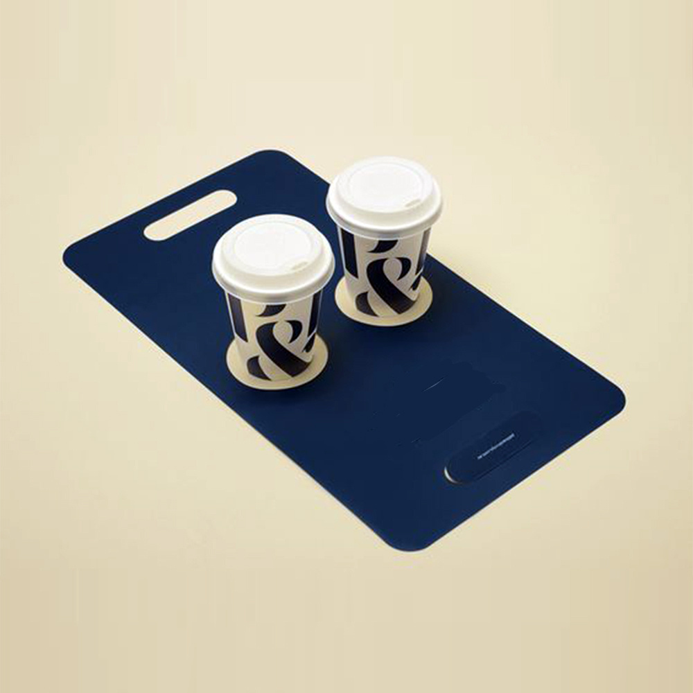 customized logo 2/4 kraft cups/coffee cup holder paper bag hot tea coffee drink metal cup holder