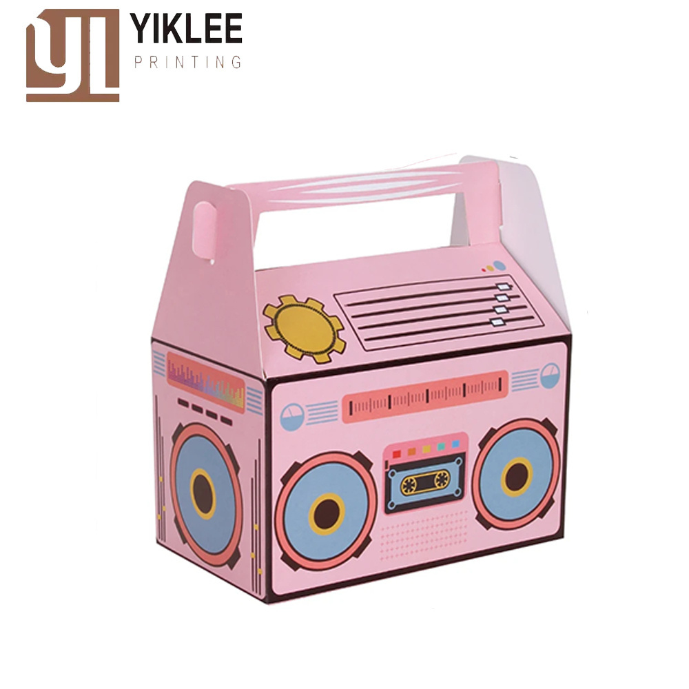 Hip Hop Music Rock Party Supplies Table Centerpieces Retro Pink Boom Box Party Favors Boxes Paper Boxes For Candy