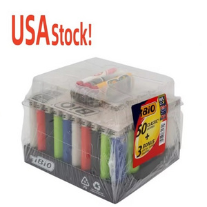 USA STOCK!! Wholesale Slim flame Flint Lighters Bulk Gas Fancy Lighter Disposable Refillable Kitchen Cigarette  Lighters