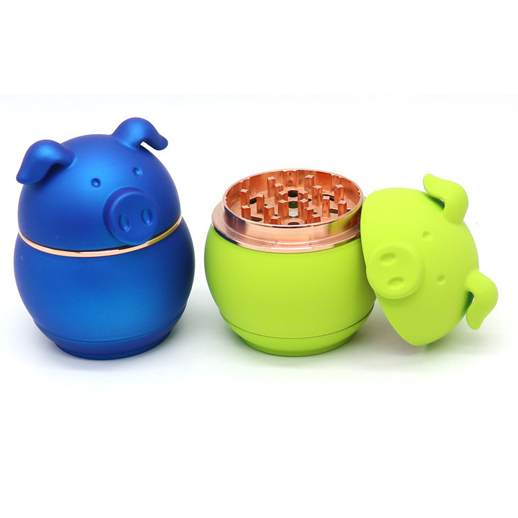 Wholesale Smoking Accessories Creative Cute Animal Shape Spice Smoke Grinder Metal Alloy Tobacco Herb Grinder