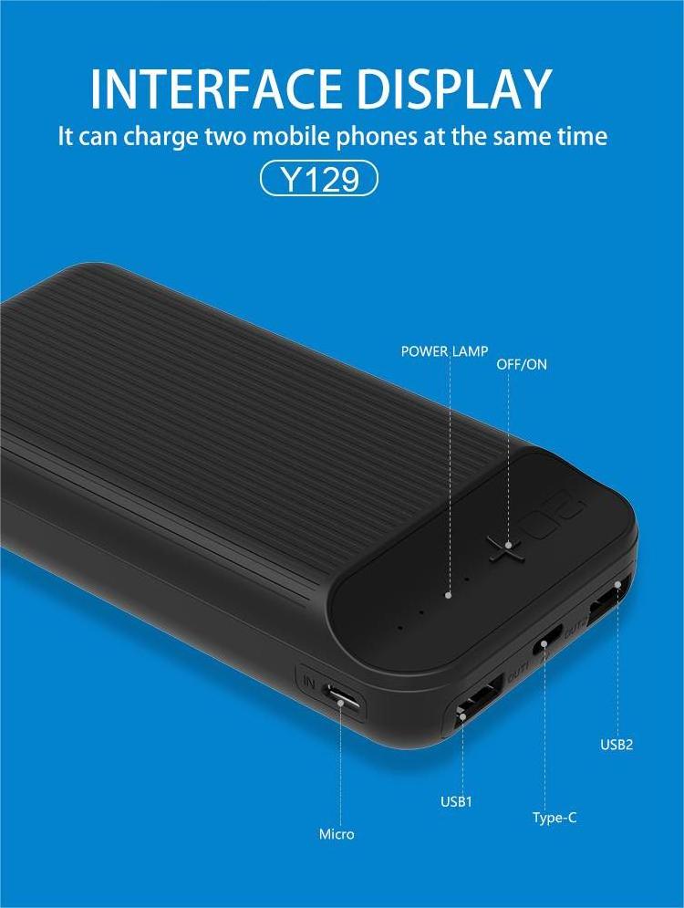 20000mAh Phone Power Banks  Mini Ultra Slim Portable Charger External Phone Battery Pack Small Emergency