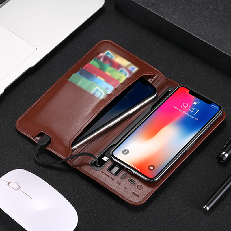 Powerful Performance Light 6800mah Powerbank Wallet Power Bank Travel Wireless Charger USB Power Bank Wallet