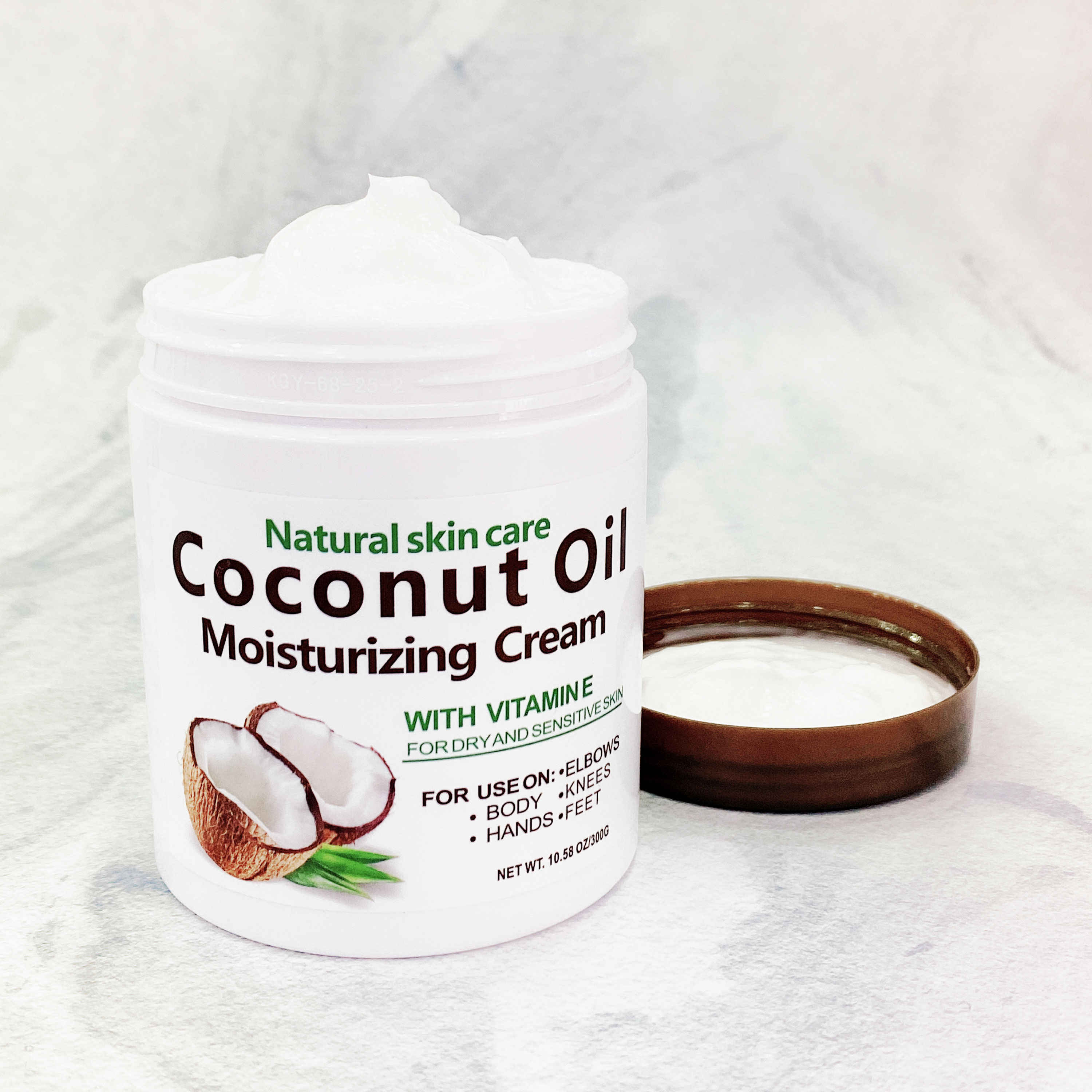 Natural Coconut Cream Vitamin E Skincare Whitening Moisturizing Face Body Anti-aging Nourishing Shea Butter